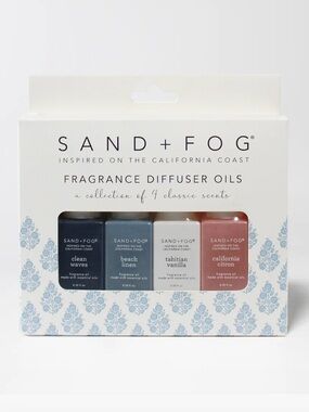 SAND + FOG Diffuser Oils Set - Collection of 4 Classic Scents - 4x10 ml